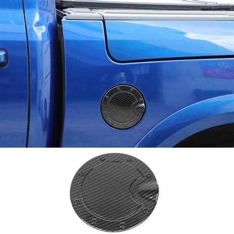 Fuel Tank Door Cover Gas Cap Trim For Dodge Ram Carbon Fiber