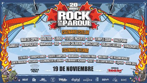 Rock En El Parque Horarios Y Escenarios Donde Se Presentará Cada Banda