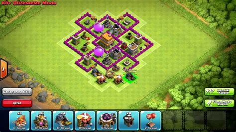 Clash of Clans 6 Seviye Belediye Binası Ganimet Kupa Düzeni YouTube