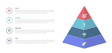 Grow Coaching Modell Infographik Vorlage Diagramm Mit D Pyramidenform