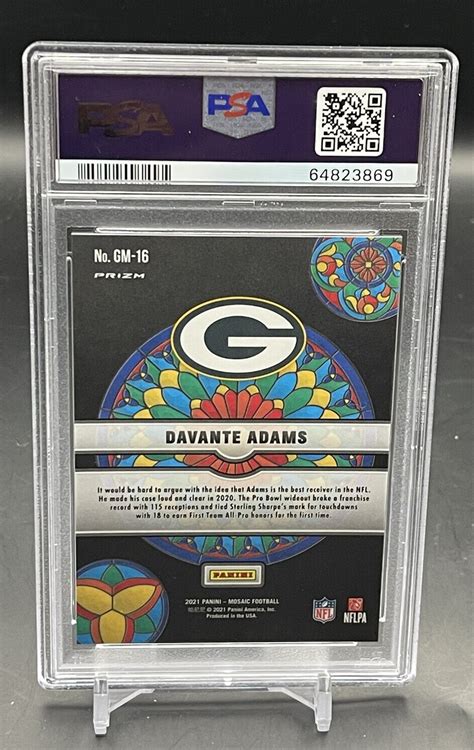 Mosaic Davante Adams Stained Glass Mosaic Psa Pop Ebay