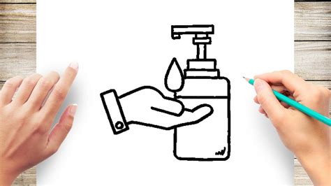 How To Draw Hand Sanitizer Step By Step YouTube