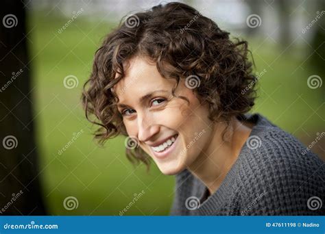 Mature Woman Smiling At The Camera Stock Photo Image Of Adult Lifestyles 47611198