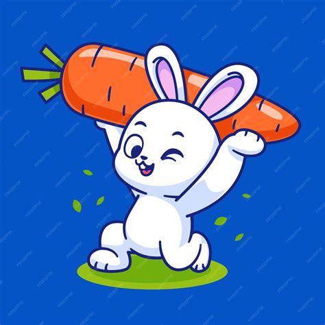 Premium Vector Cartoon Vector Cute Rabbit Mascot Illustration