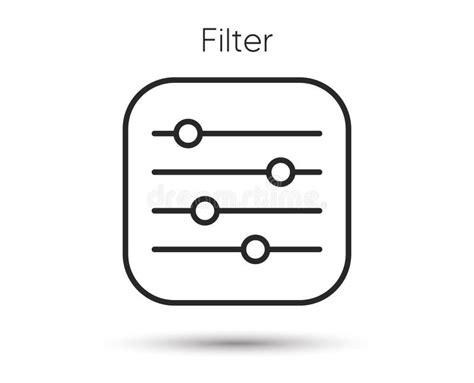 Icono De L Nea De Filtro Signo De Barra De Control S Mbolo De Balance