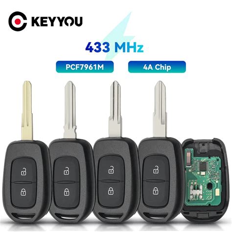 KEYYOU Mando A Distancia Para Coche 2 3BNT Para Renault Sandero Logan