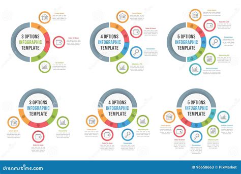 圈子infographic模板 向量例证 插画 包括有 绘制 图象 编号 图表 符号 部分 文本 96658663
