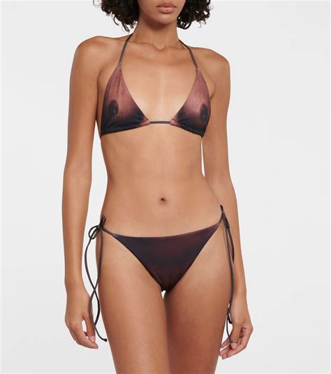 Tattoo Collection Bikini Bottoms In Brown Jean Paul Gaultier Mytheresa