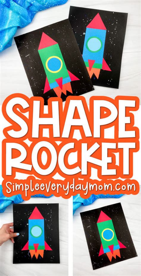 Shape Rocket Craft For Kids Free Template