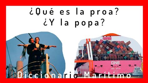 QUÉ es la PROA y la POPA de un barco Diccionario marítimo