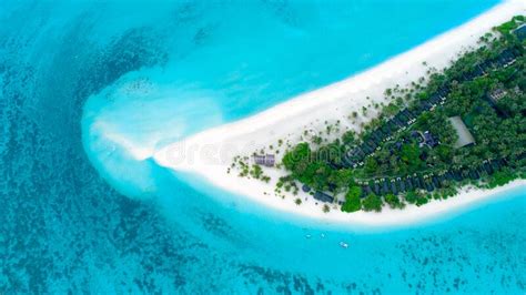 Beautiful Aerial View of Maldives and Tropical Beach . Stock Photo ...