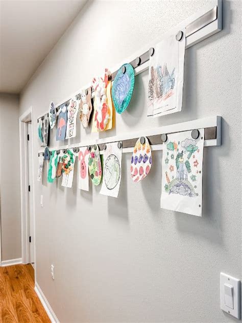 Easy Magnetic Kids Art Gallery Wall Display DIY - Tiny Hands, Tidy Home