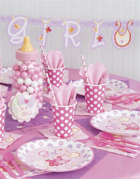 Platos De Papel Baby Shower Rosa My Party By Noelia