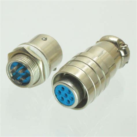 1pce M12 12mm 6 Pin Latching Electrical Plug Socket Connector Ebay