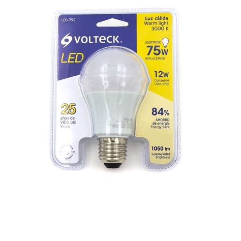 Foco Led 12w Luz Calida Volteck Pack 4 Pzas