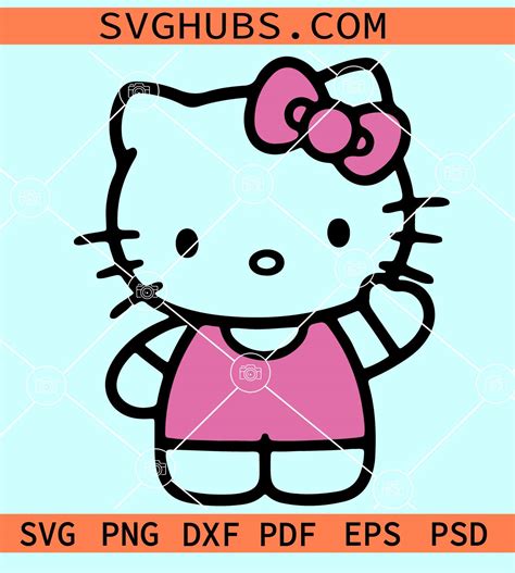 Hello Kitty Svg Kawaii Kitty Svg Files Clipart Laser