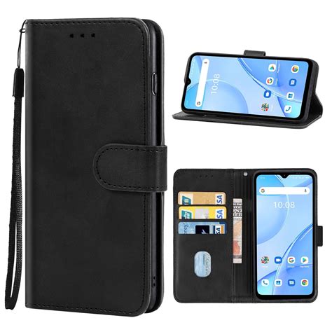 Leather Phone Case For UMIDIGI Power 5S Black Alexnld