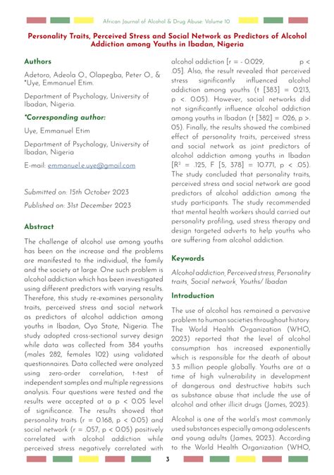 PDF Personality Traits Perceived Stress And Social Network As