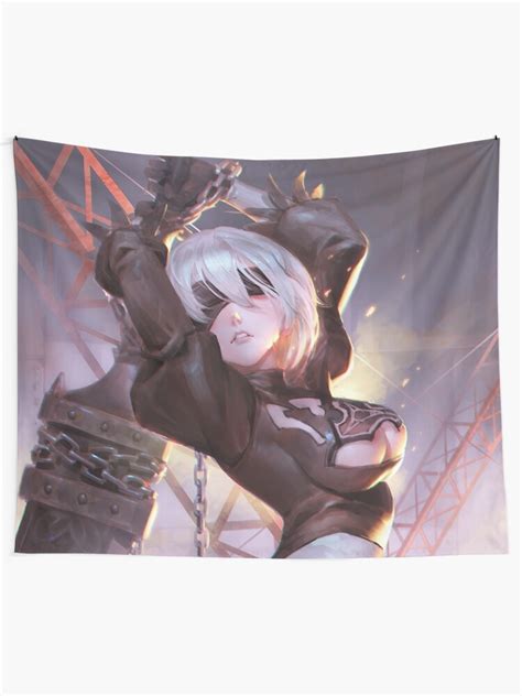 Sexy YoRHa 2B Lewd Thighs Thicc Ass Butt Nier Automata Anime Hentai Girl 3 Tapestry By