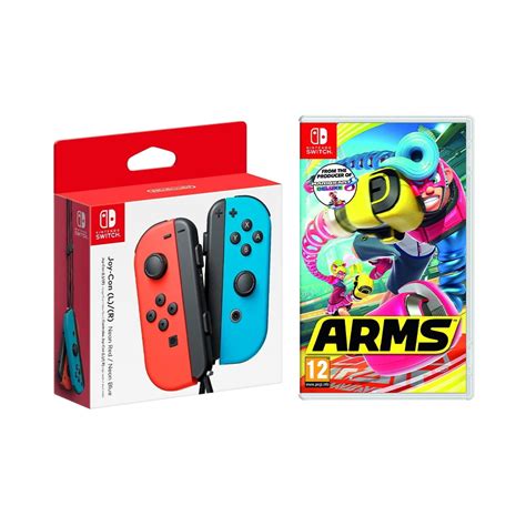 Nintendo Switch Joy-Con (L/R)- Neon Red/Neon Blue, Arms - Nintendo ...