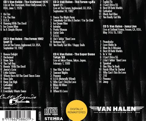 Van Halen The Broadcast Collection 1976 1992 5 Cd Boxset Dubman