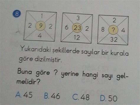 Yukarıdaki şekillerde sayılar bir kurala göre dizilmiştir Buna göre