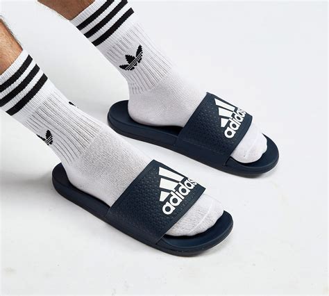 Adidas Originals Adilette Cloudfoam Slides Collegiate Navy White