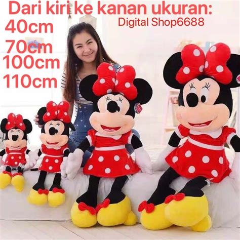 Jual BONEKA MICKEY MOUSE MINNIE MOUSE UKURAN TINGGI 70 CM 100