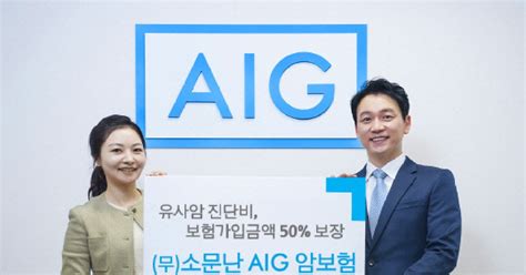 Aig손보 유사암 진단비 보장도 꼼꼼하게 소문난 Aig 암보험 출시