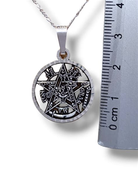 Dije Plata Ley Modelo Tetragramaton Diamantado