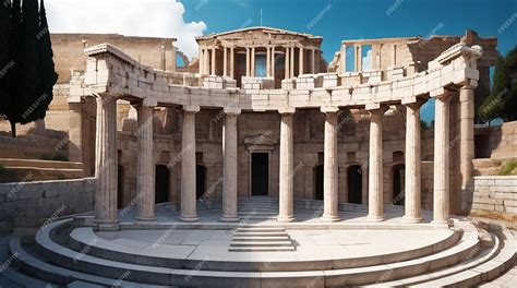 Premium AI Image | Ancient Greek Amphitheater