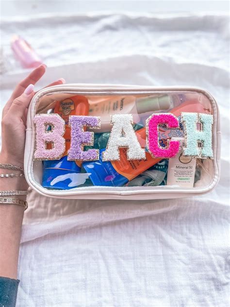 Beach Sun Swim Bag Bikini Spf Clear Pouch Bag Clear Letter Etsy Artofit