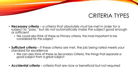 Today’s goals Introduce vocabulary for analyzing criteria - ppt download 