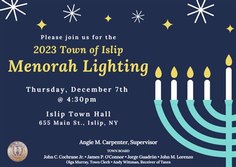 Town of Islip Menorah Lighting