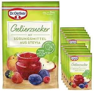 Dr Oetker Gelierzucker mit Süßungsmittel aus Stevia 10er Pack 10 x