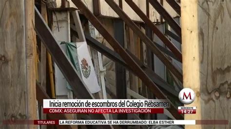 Inicia remoción de escombros del Colegio Rébsamen Grupo Milenio