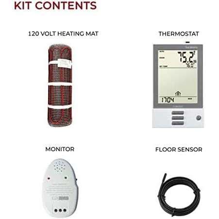 LuxHeat Radiant Electric Floor Heating Mat Kit Programmable Thermostat