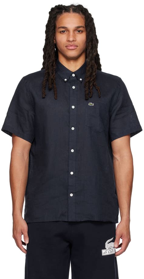 Navy Short Sleeve Shirt By Lacoste On Sale