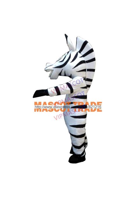 Adult Size In Madagascar Zebra Mascot Costume Madagascar Marty Mascot