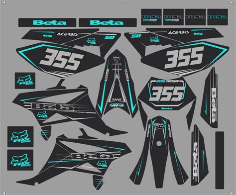 Kit déco Beta 50 Access Cyan 2011 2020 Kitdeco moto fr