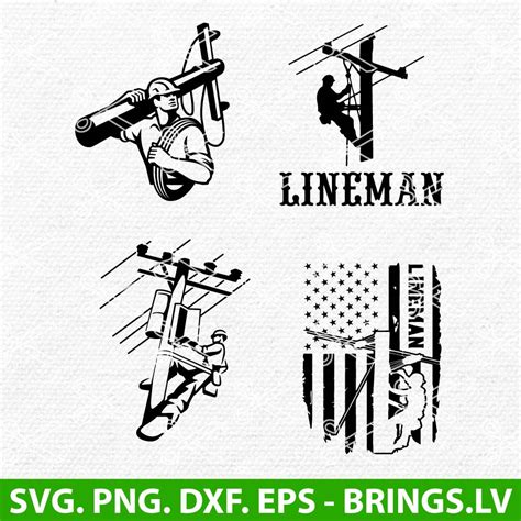 Lineman SVG, Lineman Electrician SVG Cut FIle PNG DXF EPS for Cricut ...