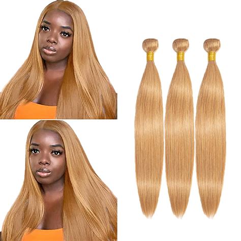 Amazon Honey Blonde Bundles 27 Human Hair Straight Bundles 27 Honey Bloned Bundles 16 18