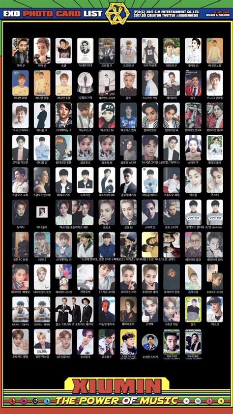 Xiumin Photocard List Twitter Search