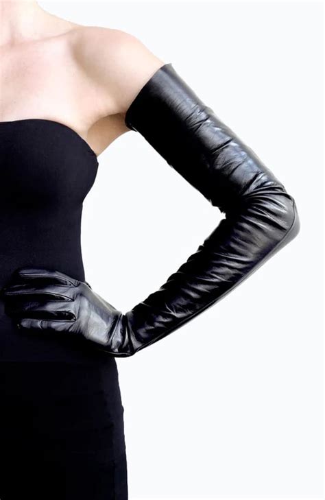 Ladies Long Leather Gloves Handmade Opera Gloves Gloves Etsy