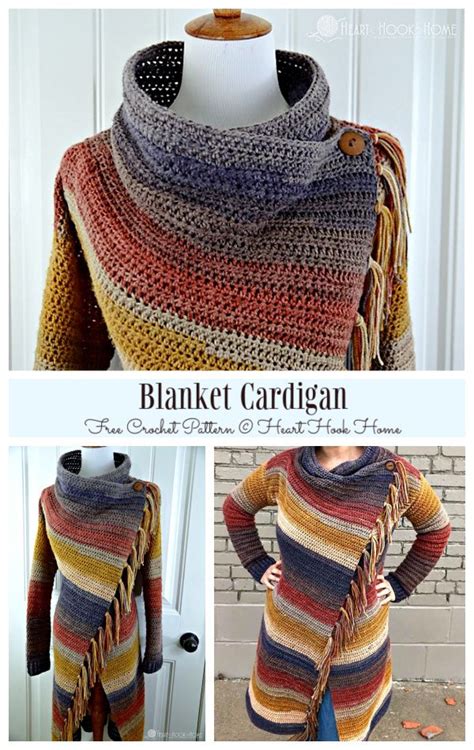 Blanket Cardigan Free Crochet Patterns Diy Magazine Sweater Crochet