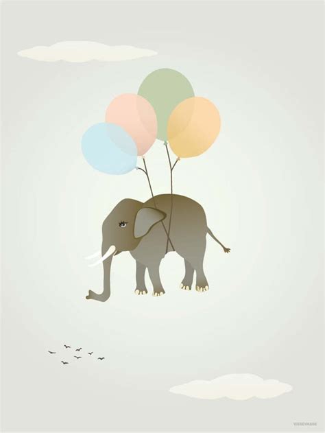 FLYING ELEPHANT - poster – ViSSEVASSE