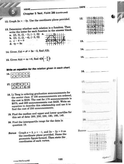 Chapter 5 Test, Form 2B