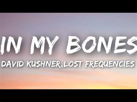 David Kushner Lost Frequencies In My Bones Lyrics Youtube