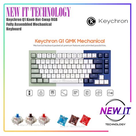 Keychron Q1 QMK Alumi Plate Knob Hot Swap RGB Fully Assembled Gateron G Pro Phantom Switch