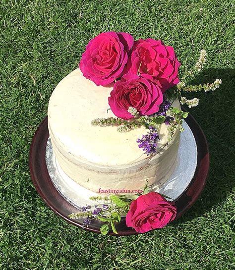 Raspberry Vanilla Naked Celebration Cake Feasting Is Fun